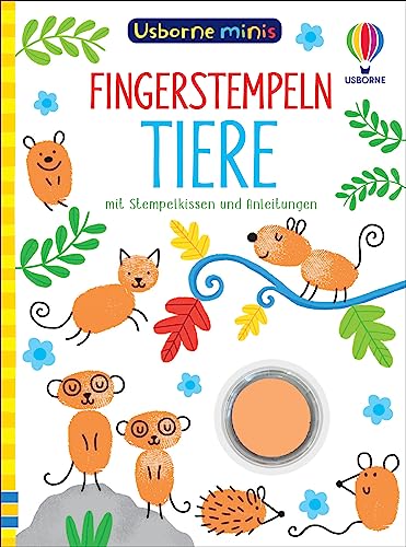 Usborne Minis - Fingerstempeln: Tiere: mit Stempelkissen und Anleitungen (Usborne-Minis-Reihe)